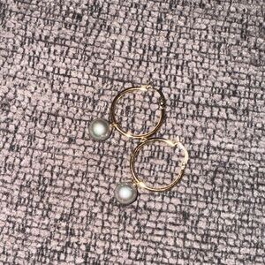 Gold plated pearl earrings